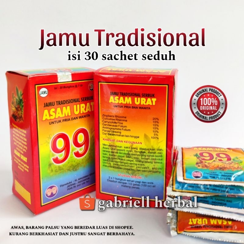 Jual JAMU ASAM URAT 99 TRADISIONAL ASLI | Shopee Indonesia