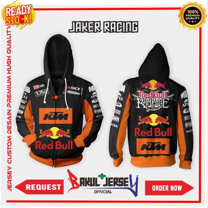 Jual Jaket Racing motif redbull | Shopee Indonesia