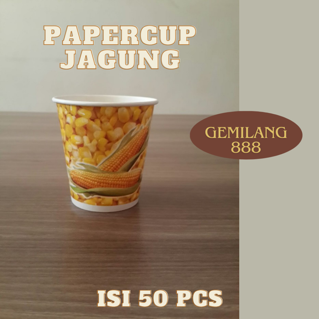 Jual paper cup Jagung - papercup - cup kertas - gelas kertas - gelas ...