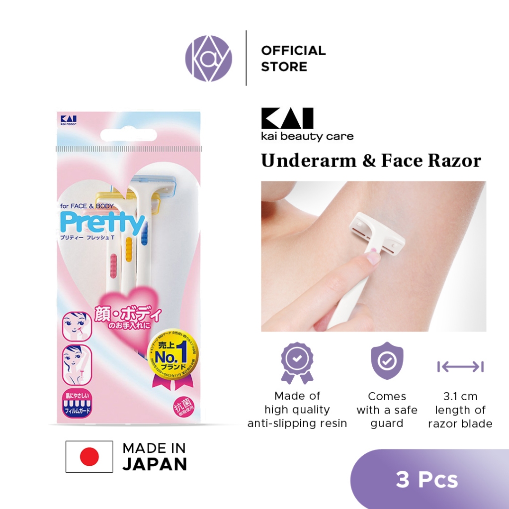 Jual Kai Underarm & Face Razor (3 Pcs) / Pisau Cukur Bulu | Shopee ...