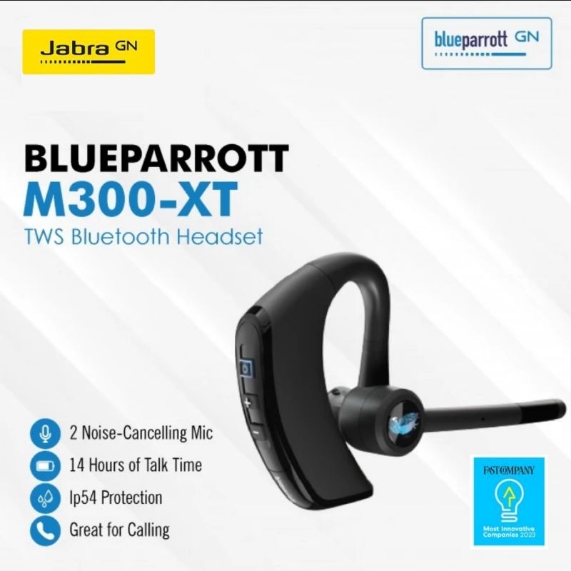 Jabra BlueParrott M300 XT TWS Bluetooth Headset Ultra Light Blue Parrot IP54