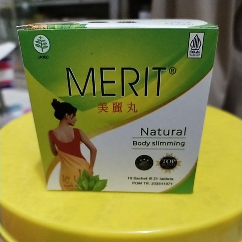 Jual Merit Natural Body Slimming Box isi 10 sachet @ 21 Butir | Shopee ...