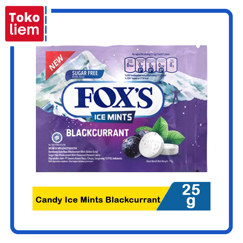Jual Fox's Candy Ice Mints Blackcurrant 25G | Shopee Indonesia