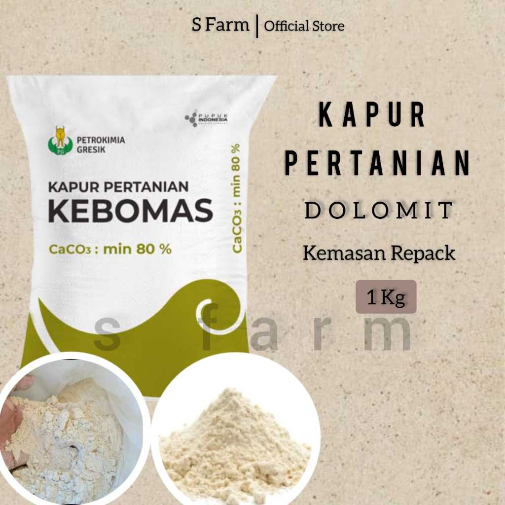 Jual Kapur Pertanian Dolomit Kebomas Kemasan Repack 1kg Shopee Indonesia 0498