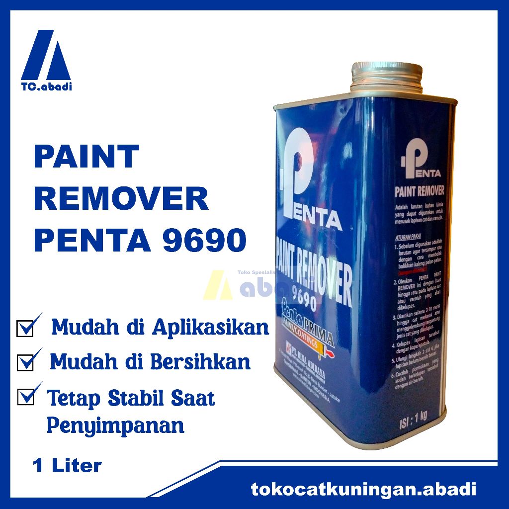 Jual Penta Paint Remover 1Liter/ Perontok Segala Jenis Cat Shopee