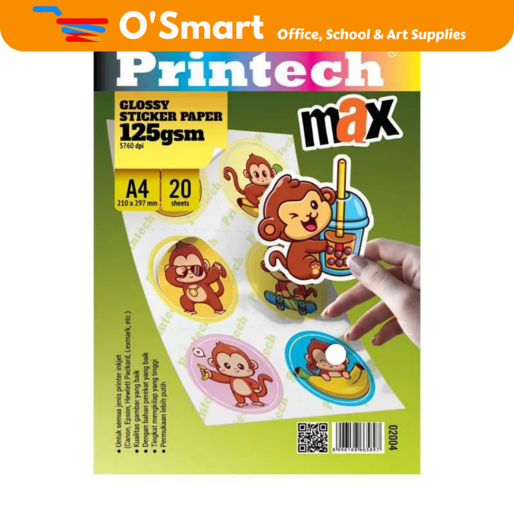 Jual PRINTECH Kertas Foto Sticker Glossy 125/135 Gsm (Per Pack ...