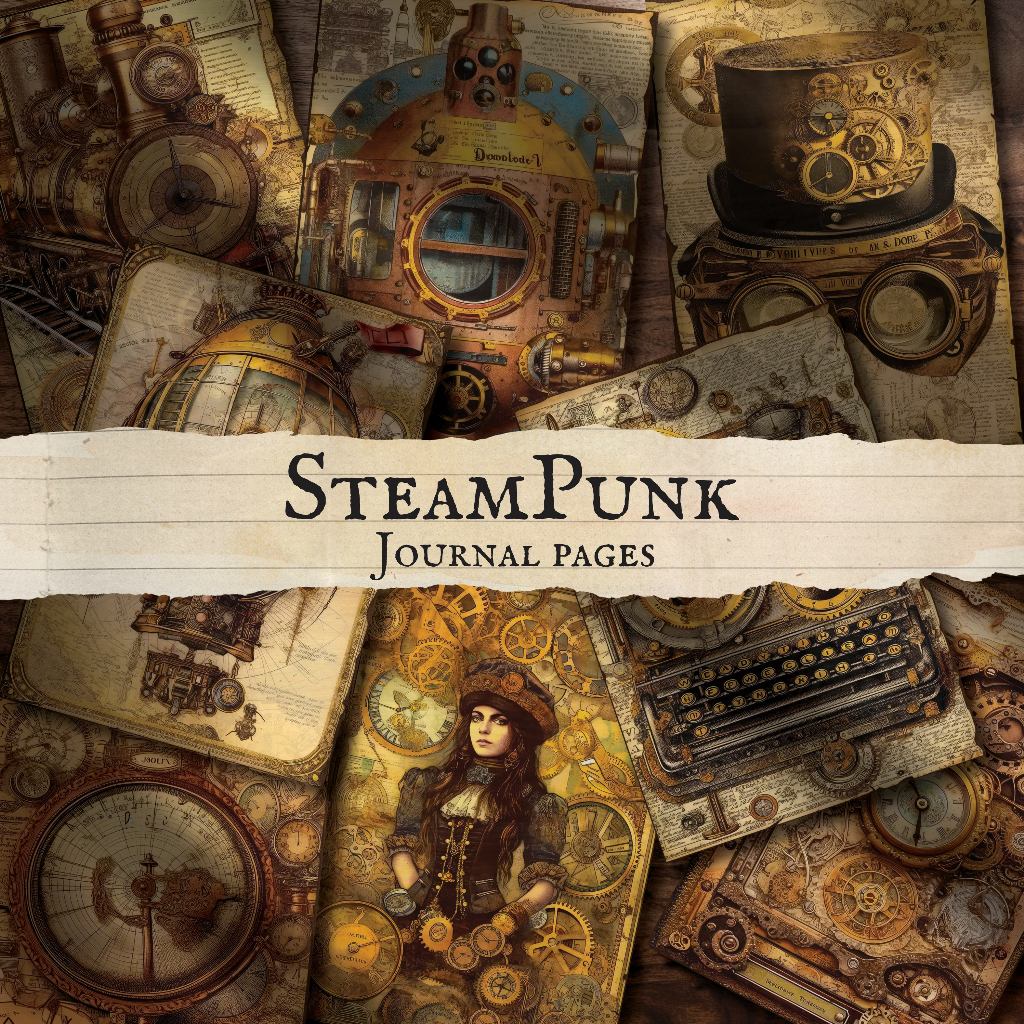 Jual STEAMPUNK - JOURNAL PAPER - WALL DECOR - DECOR PAPER VINTAGE ...