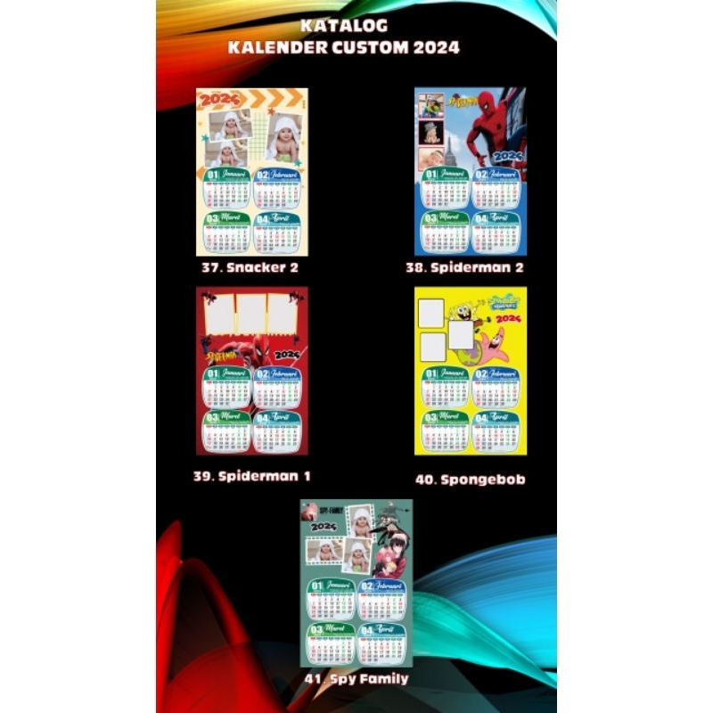 Jual Cetak Kalender Dinding Custom Foto 2024kalender 3 Lembar Shopee Indonesia 1723