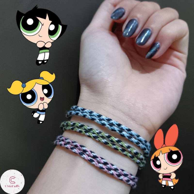 Jual HANDMADE FRIENDSHIP LOOMS BRACELET POWERPUFF GIRLS EDITION