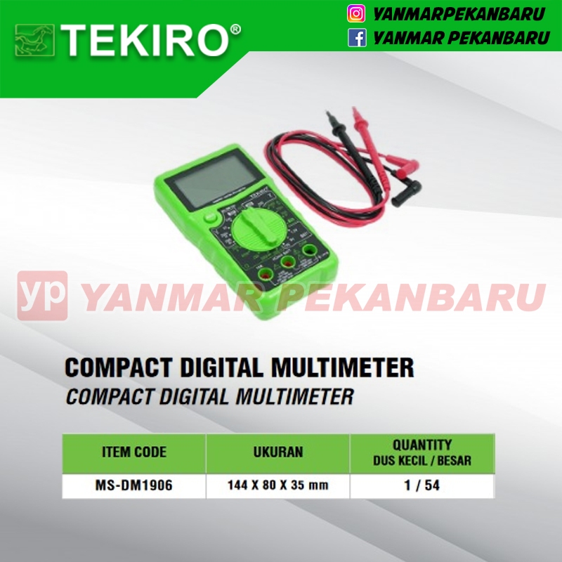 Jual Multitester Ukur Listrik Compact Digital Multimeter MS-DM1906 ...