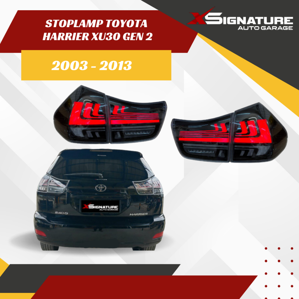 Jual STOPLAMP TOYOTA HARRIER XU30 GEN 2 2003-2013 UP RX350 2022 VERSION ...