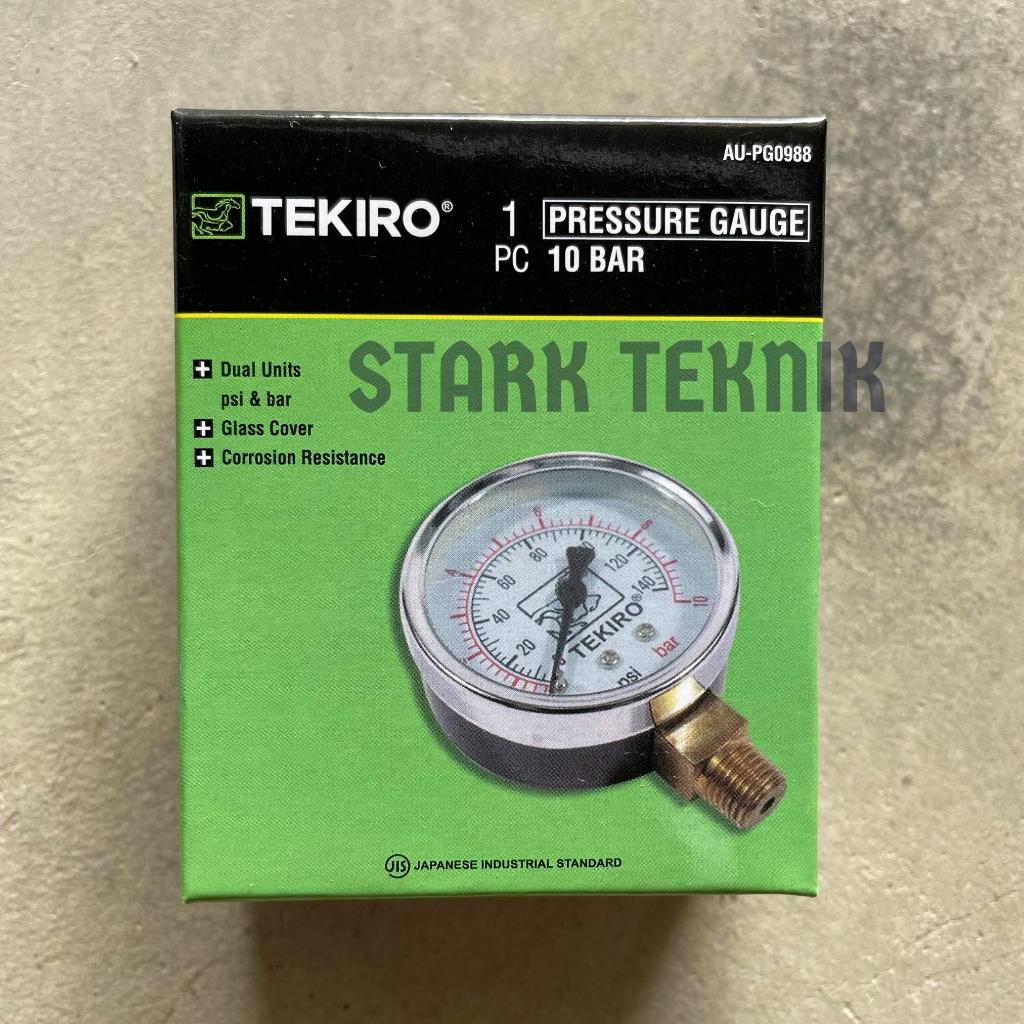 Jual Pressure Gauge Pengukur Tekanan Angin Ban Mobil Motor 10 Bar
