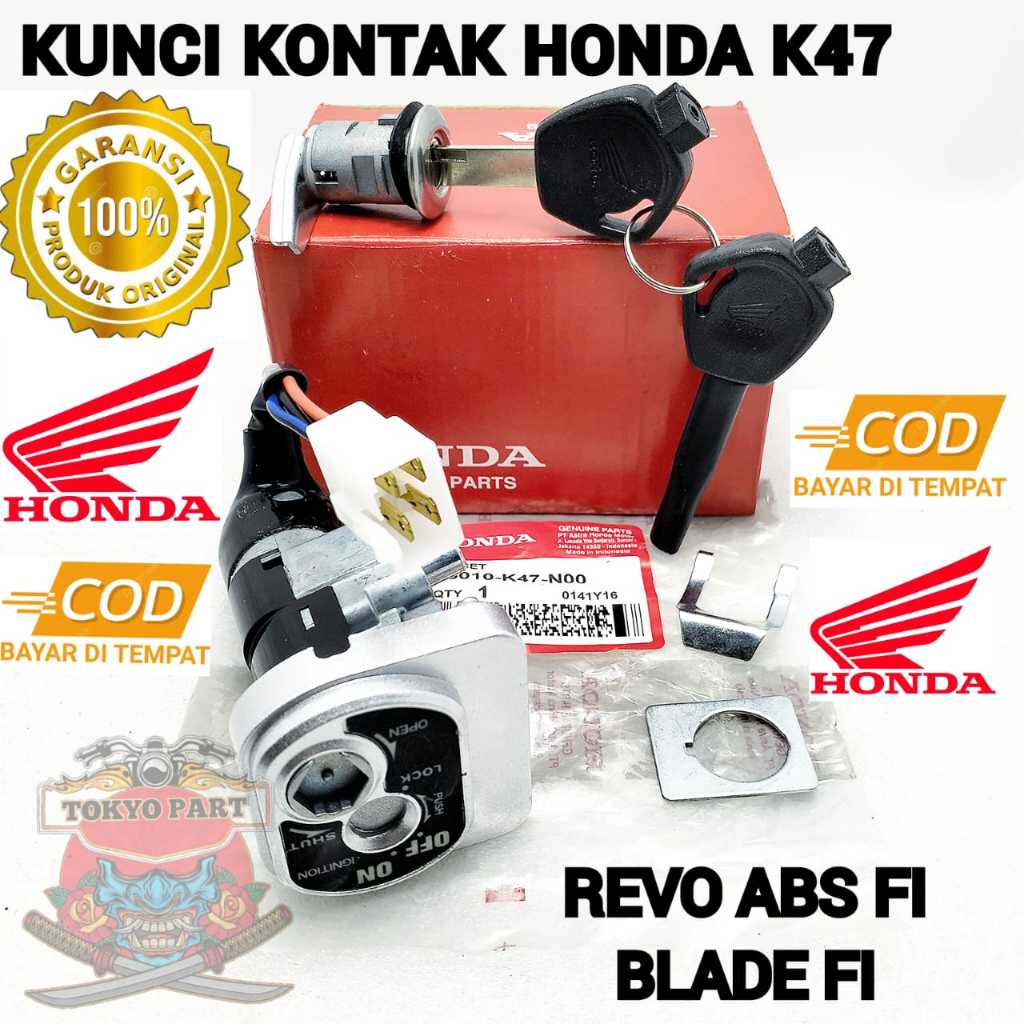 Jual ORI KUNCI KONTAK SET KEY SET PLUS KUNCI JOK ORI HONDA K47 REVO FI KUALITAS ORIGINAL HONDA