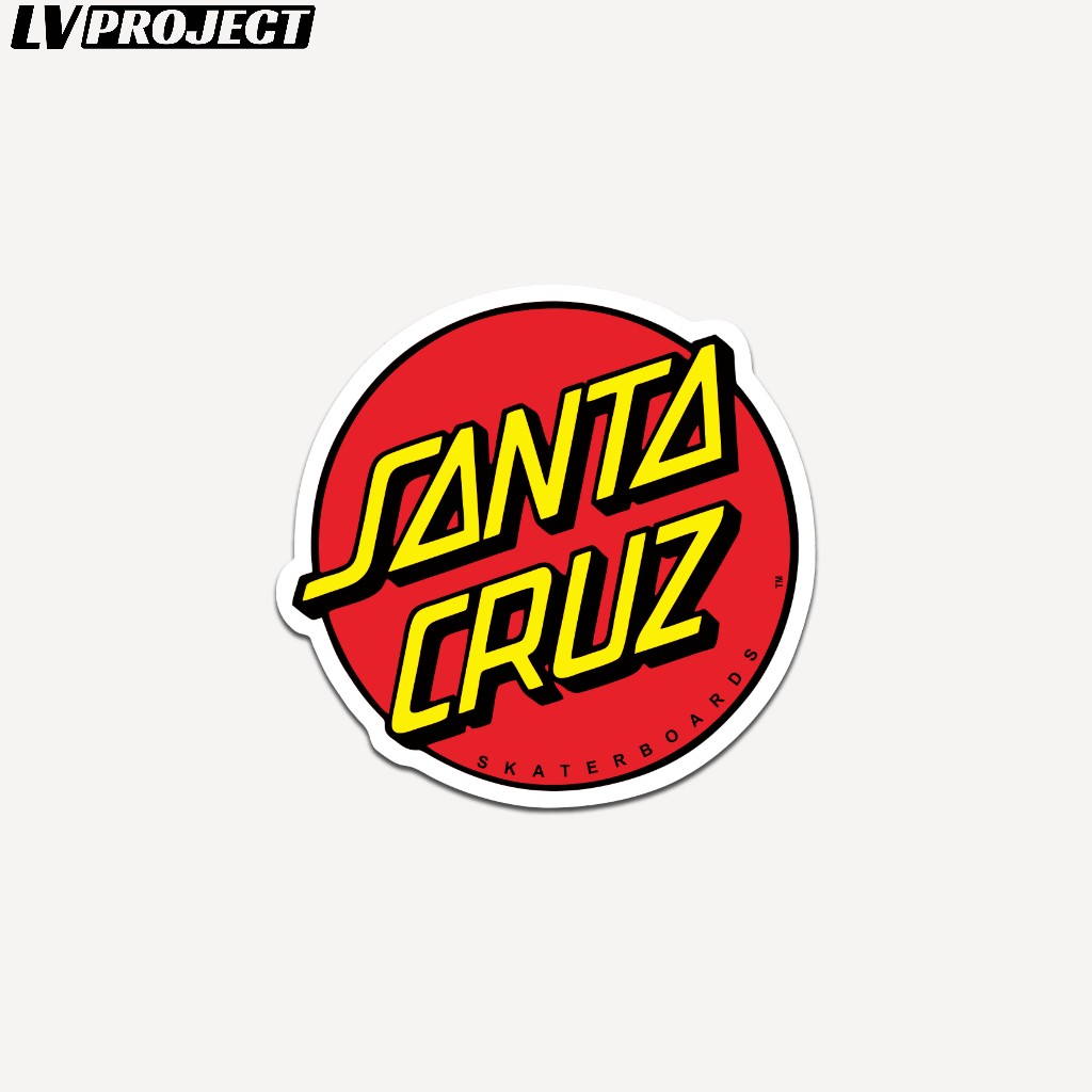 Jual Stiker Logo Santa Cruz Aesthetic Vintage Anti Air Sticker