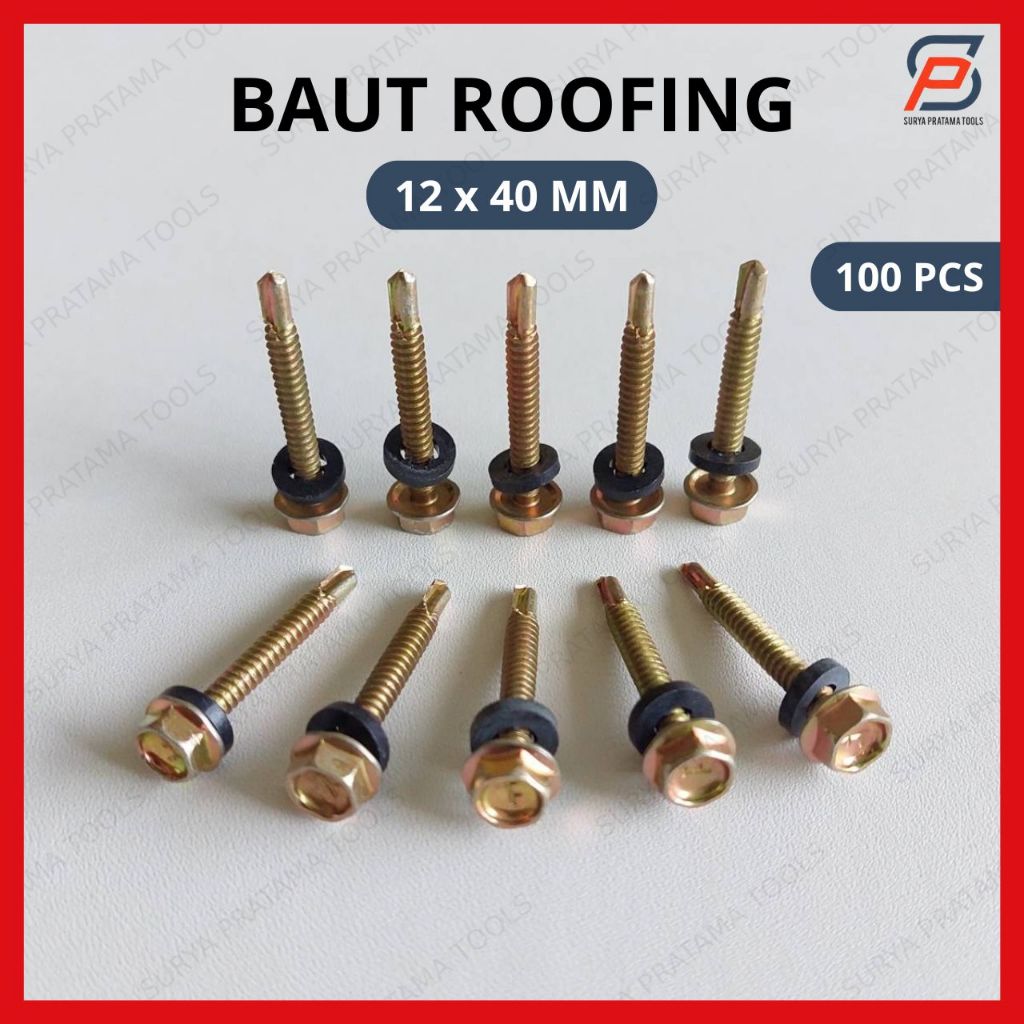 Jual Baut Roofing Sds X Isi Pcs Baut Rangka Baja Ringan X Mm Rush Shopee Indonesia