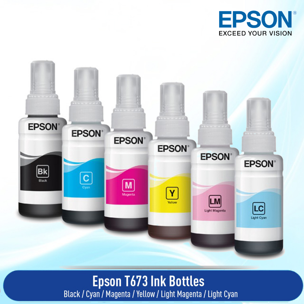 Jual Epson T673 Tinta Printer 673 T673 Epson Refill Original untuk L850 ...