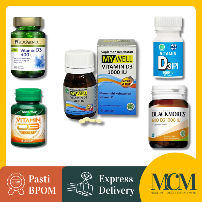 Jual Suplemen Multivitamin Vitamin D Vit D3 1000 IU IPI Nutrimax Mywell