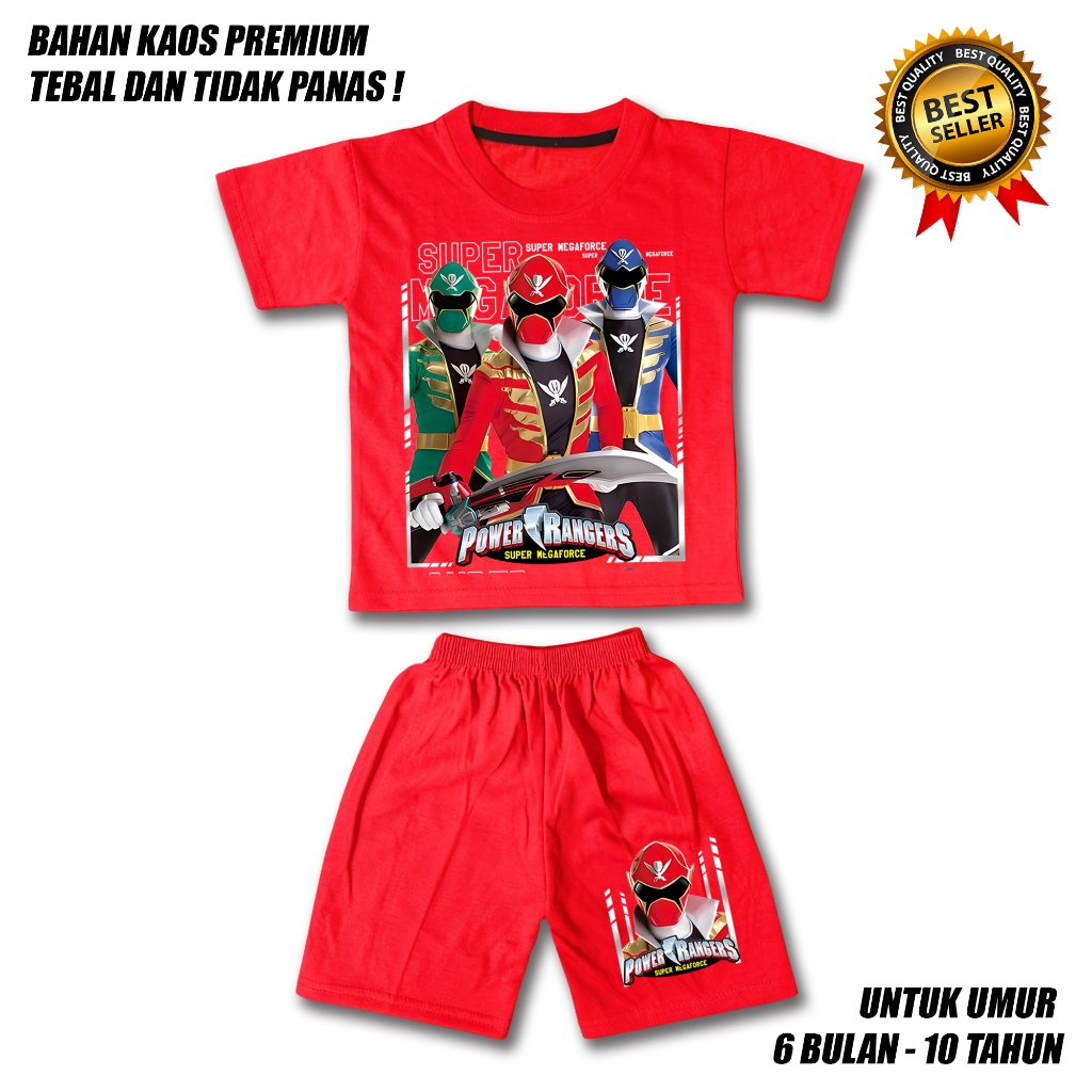 Jual BAJU SETELAN KAOS ANAK LAKI MURAH POWER RANGERS / SETELAN ANAK ...