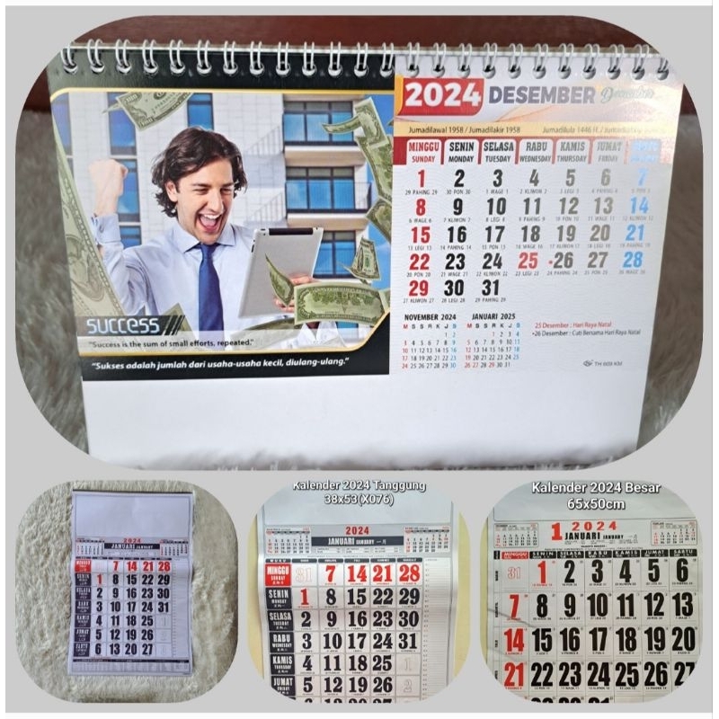 Jual Kalender Angka Bulanan Besar 2024tanggungkecilkalender Meja Shopee Indonesia 