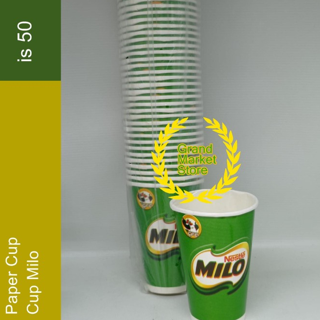 Jual Pasti Murah Paper Cup Paper Cup Milo Uk 8 oz Gelas Milo isi 50 ...