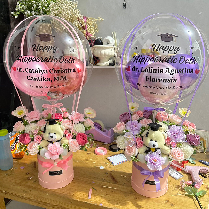 Jual Rayycraft Box Balon Bloom Ballon Untuk Kado Wisuda Opening Toko Ultah Shopee Indonesia