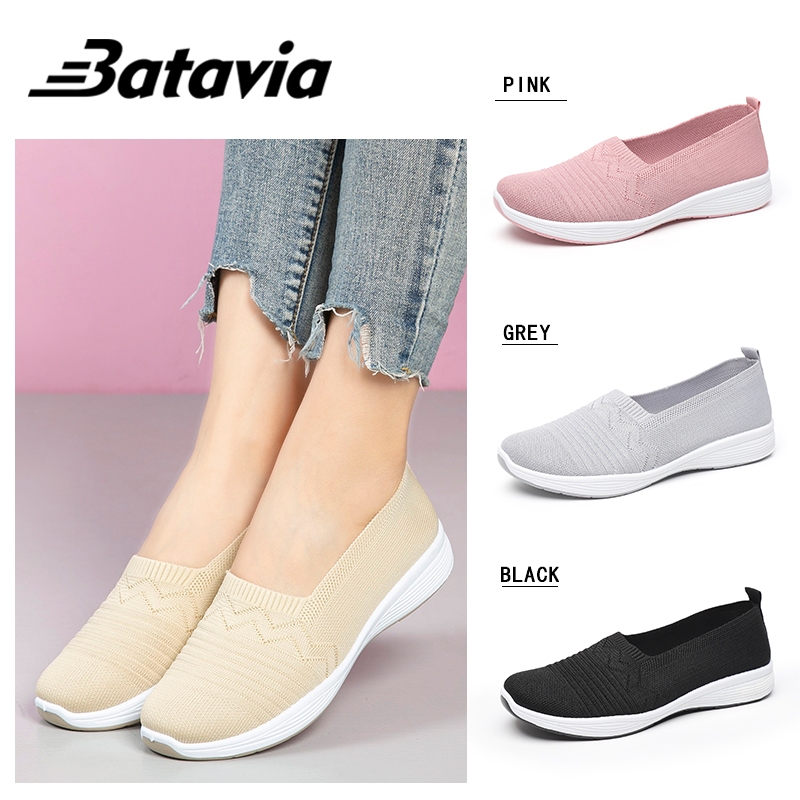 Jual Codbatavia Sepatu Sepatu Slip On Wanita Sepatu Flyknit Shoes Wanita Women Shoes Rajut