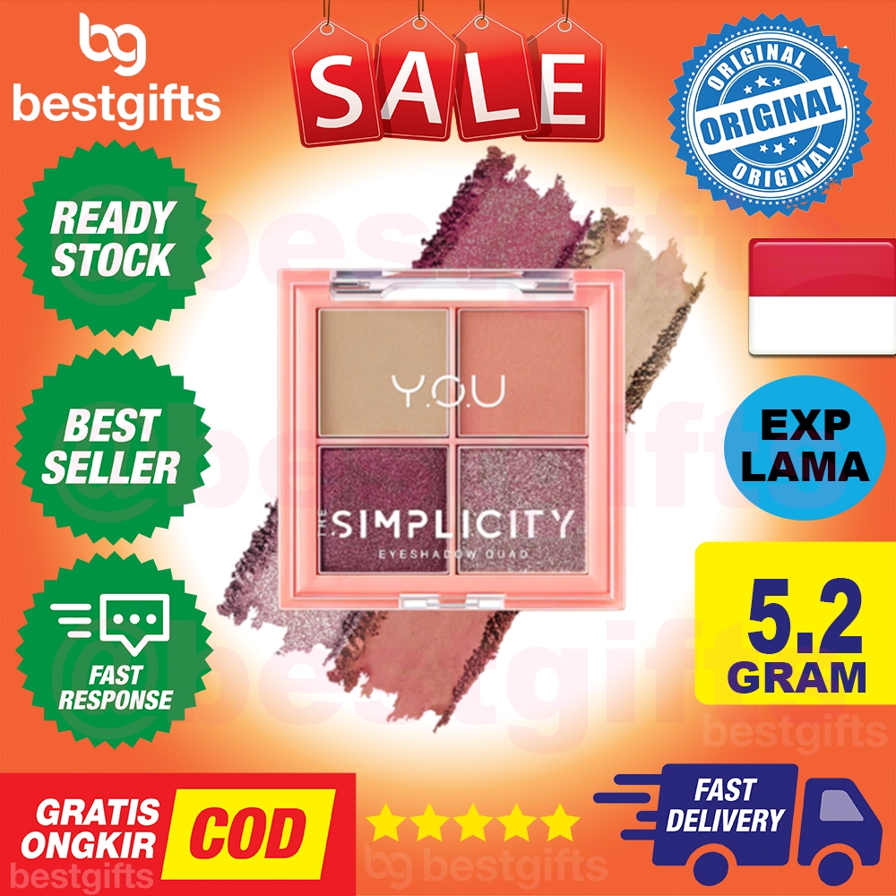 Jual Y.O.U YOU SIMPLICITY EYESHADOW QUAD EYE SHADOW MAKEUP PALLETE 4 ...