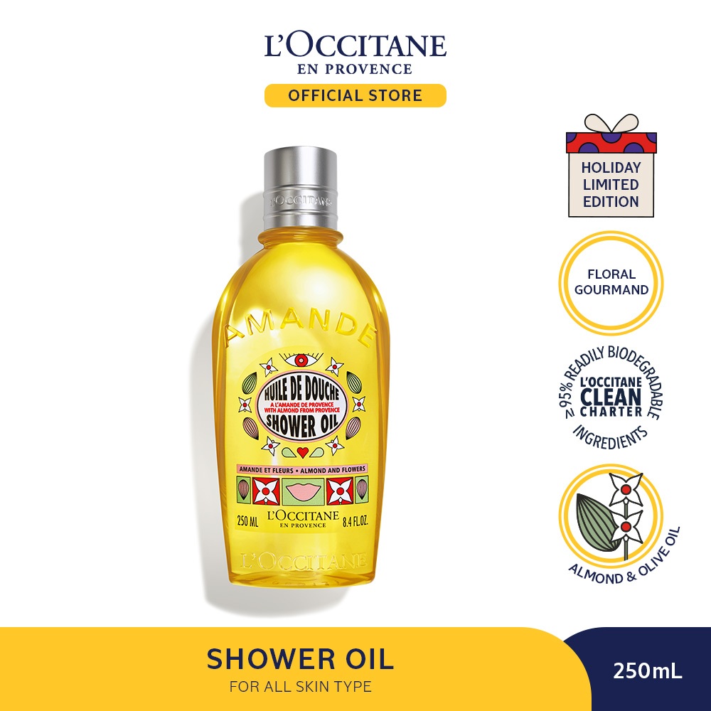 Jual L'Occitane Almond & Flowers Shower Oil 250ml - Sabun Mandi Cair  Membersihkan Melembabkan Kulit | Shopee Indonesia