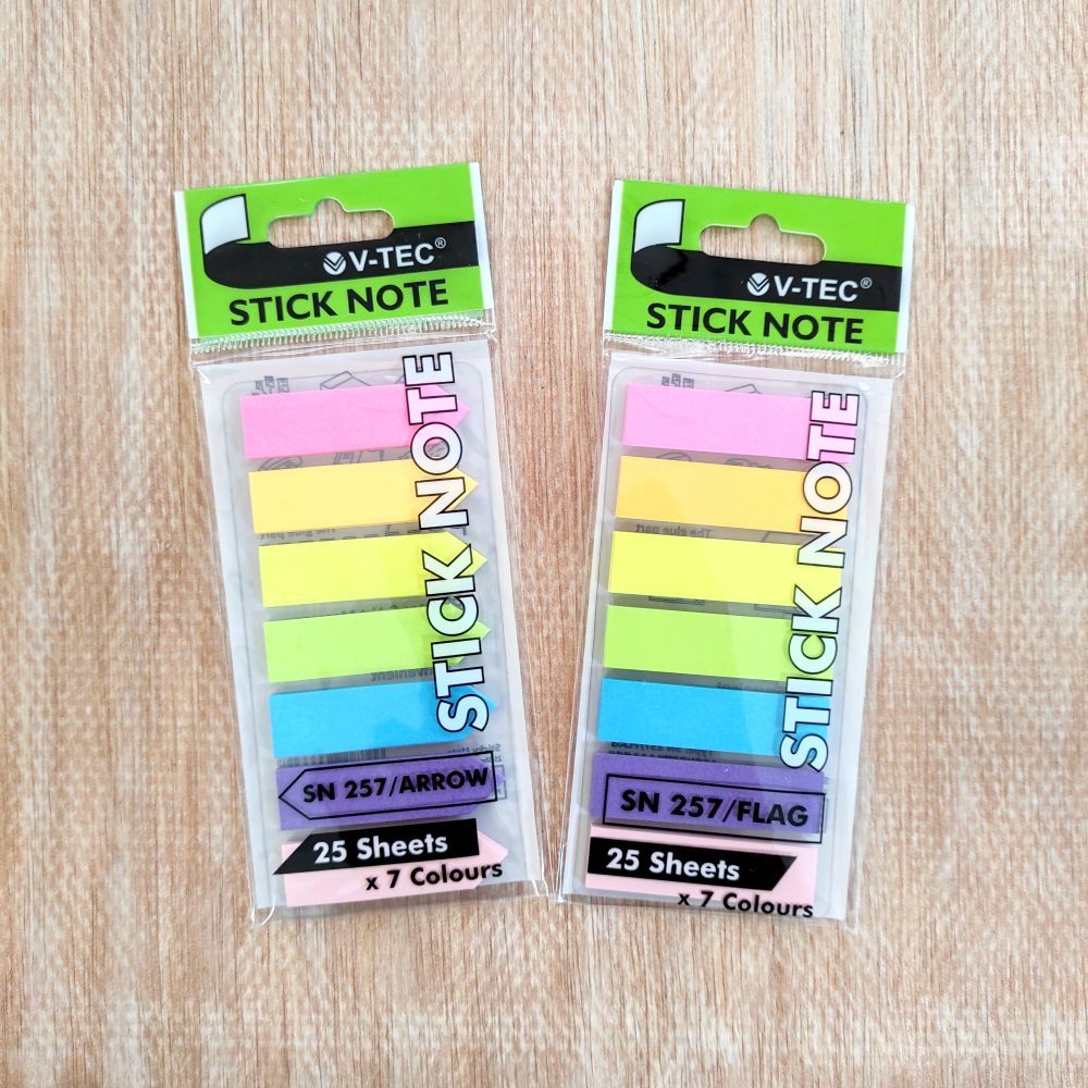Jual V-TEC Sticky Notes SN-257 / Book Annotation Tabs / Penanda Buku ...