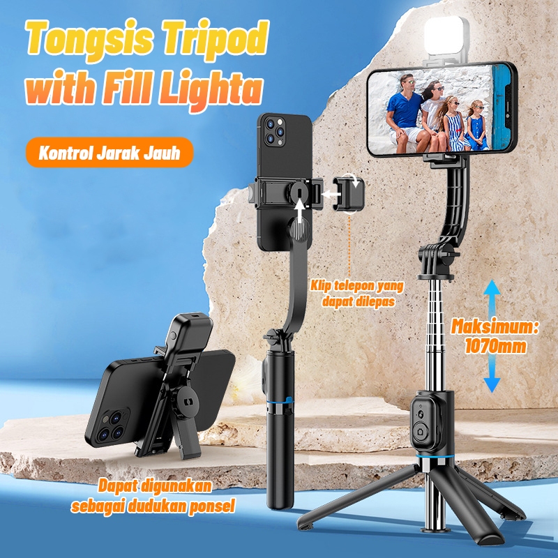 Jual L Tongsis Tripod Bluetooth Selfie Stick Remote Tripod Hp Kamera Dslr Seri Gopro Tongsis