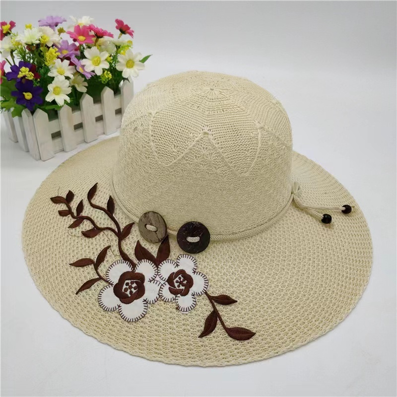 Jual Miss curiosity Topi Pantai Motif Bunga Matahari Topi wanita ...