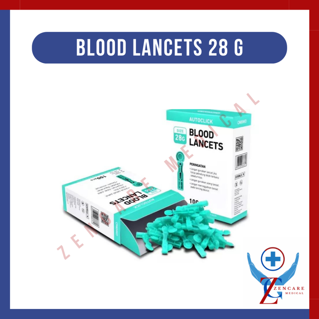 Jual Blood Lancets OneMed 28G Sebox Isi 100 PCS Shopee Indonesia