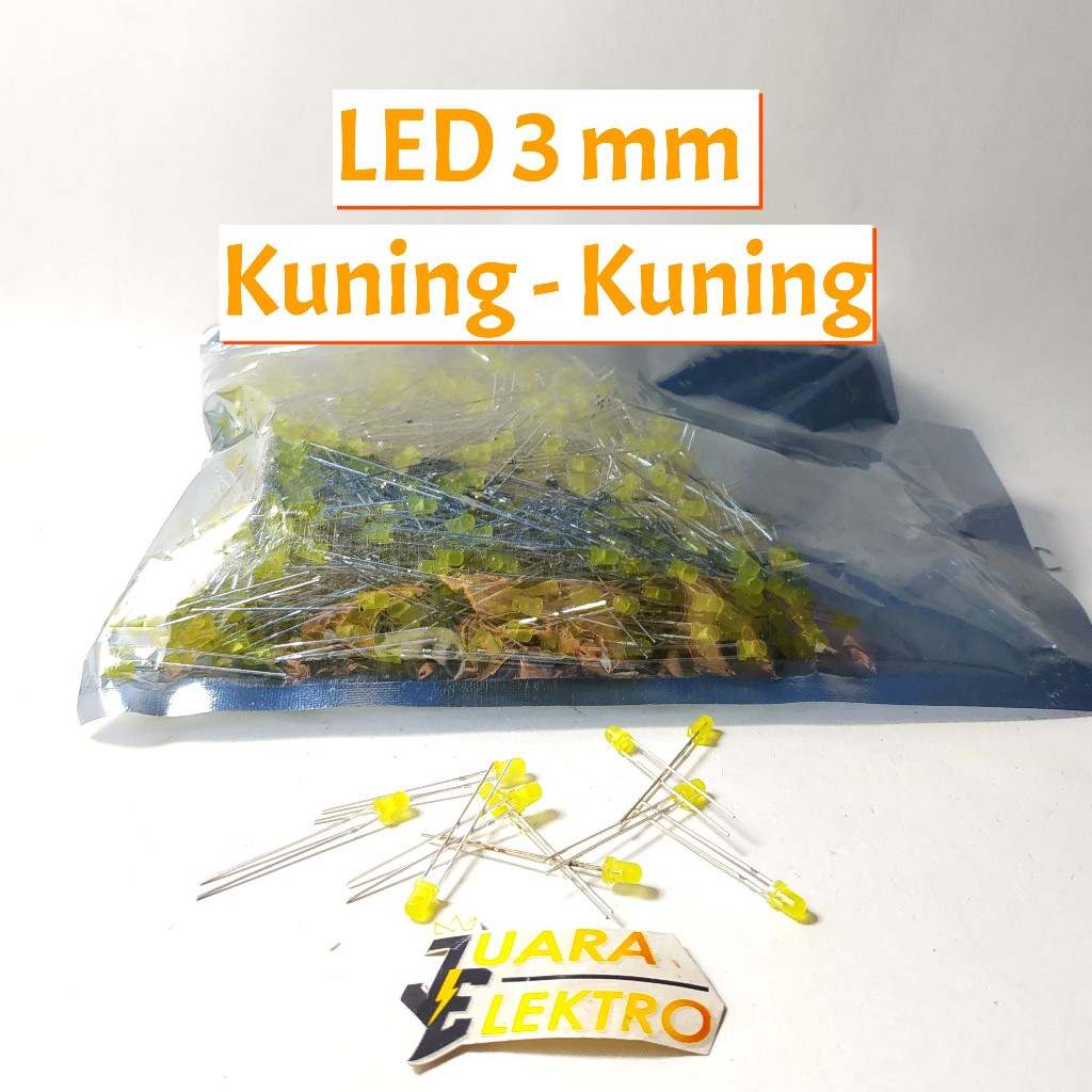 Jual (10 PCS) Lampu LED 3 mm Warna Kuning - Kuning | Shopee Indonesia