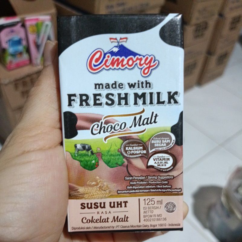 Jual susu Cimory uht fresh milk 125 ml Cocomalt | Shopee Indonesia