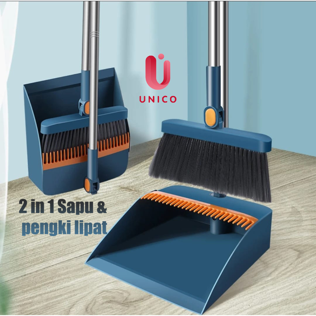 Jual Unico Set Sapu Pengki Lipat Brooms Set Sapu Lantai Shopee