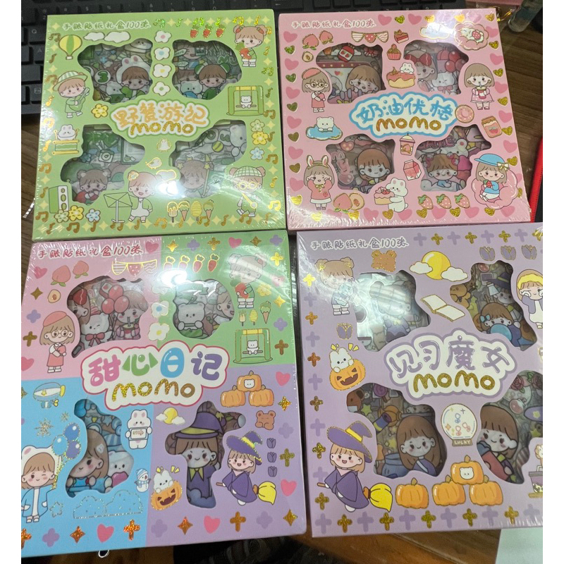 Jual 100 LEMBAR Sticker MOMO RAINBOW - Stiker Lucu Waterproof - Stiker ...