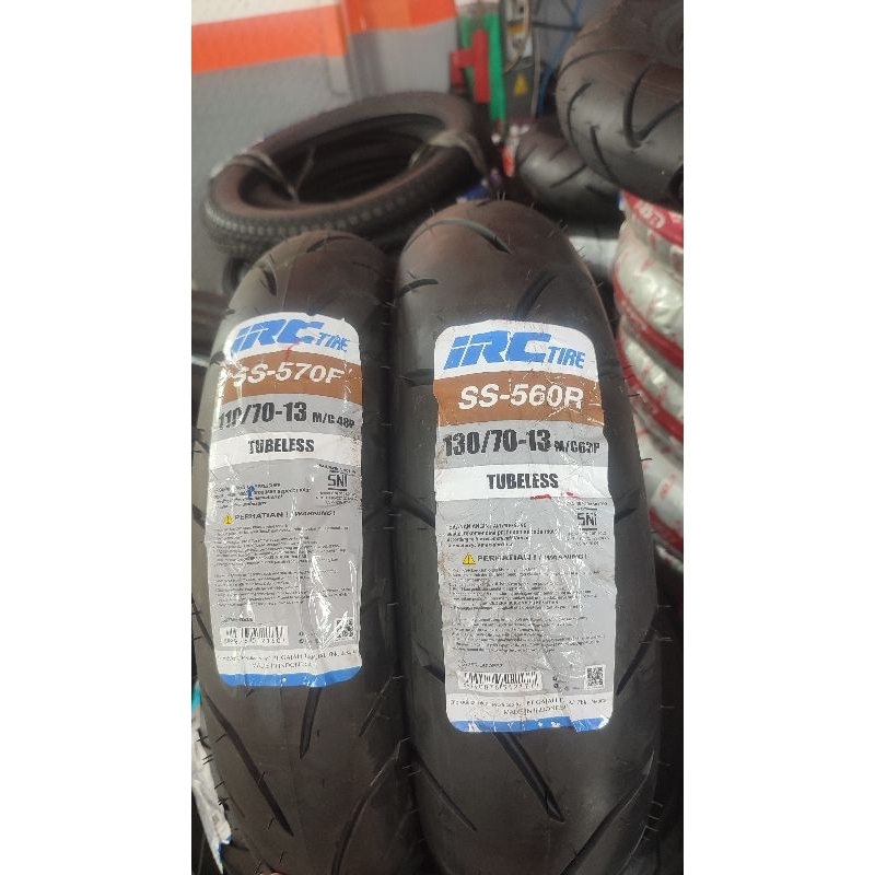 Jual Sepasang IRC NMAX 110/70-13 & 130/70-13 Tubles Free Pentil Karet ...