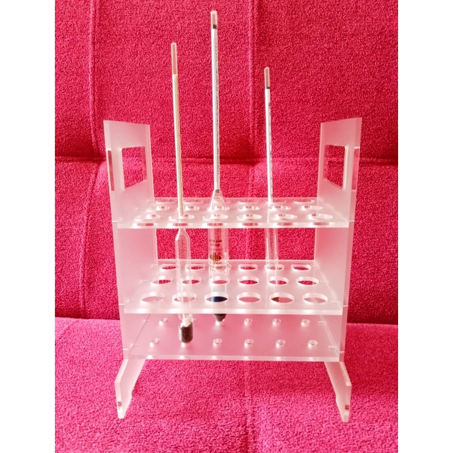 Jual Rak Stand untuk Hydrometer 18 Hole Cross Acrylic Hydrometer Rack