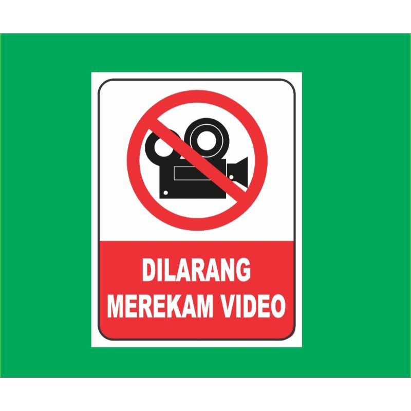 Jual Stiker Dilarang Merekam Video Shopee Indonesia