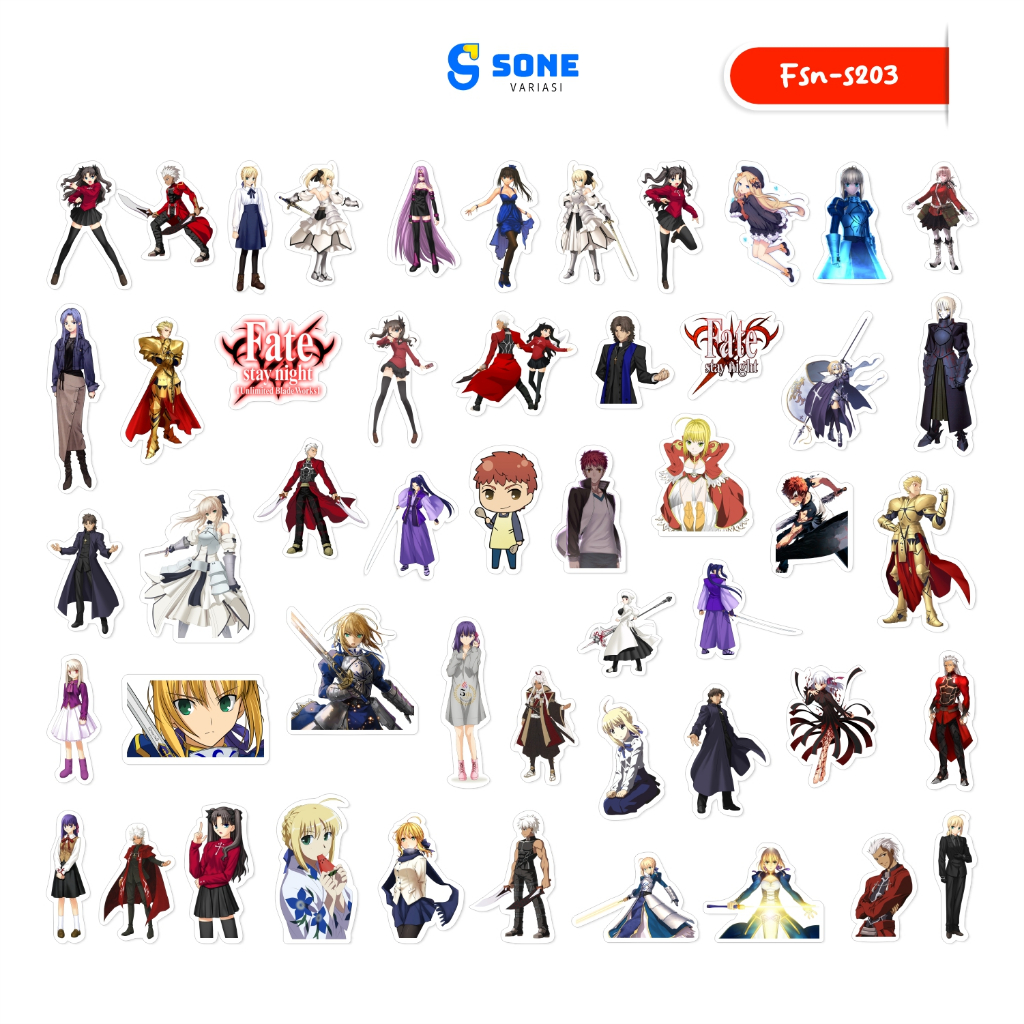 Jual Sticker Pack Fate Stay Night Aesthetic Paper Vinyl Waterproof ...