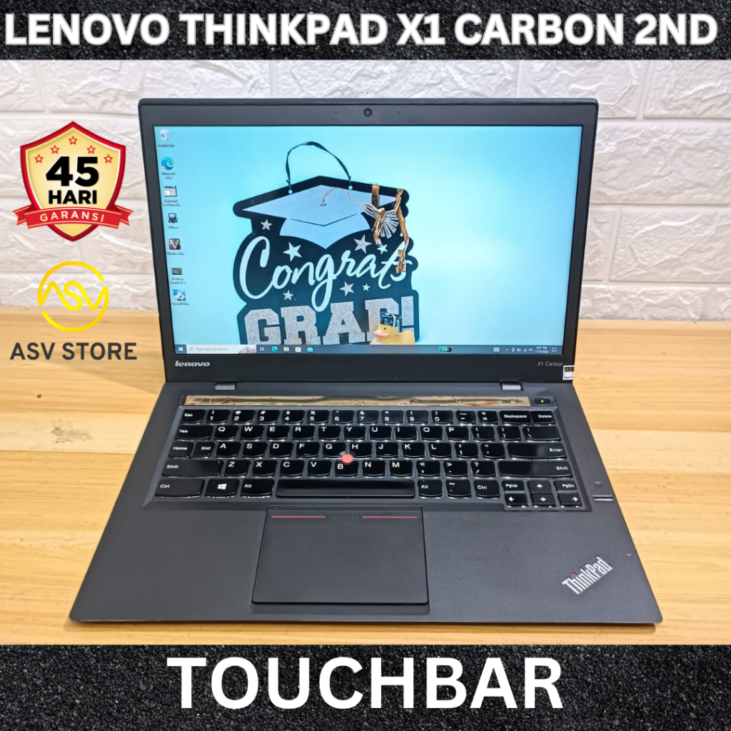 Jual LENOVO THINKPAD X1 CARBON TOUCHBAR CORE I5 RAM 8GB SSD 128GB ...