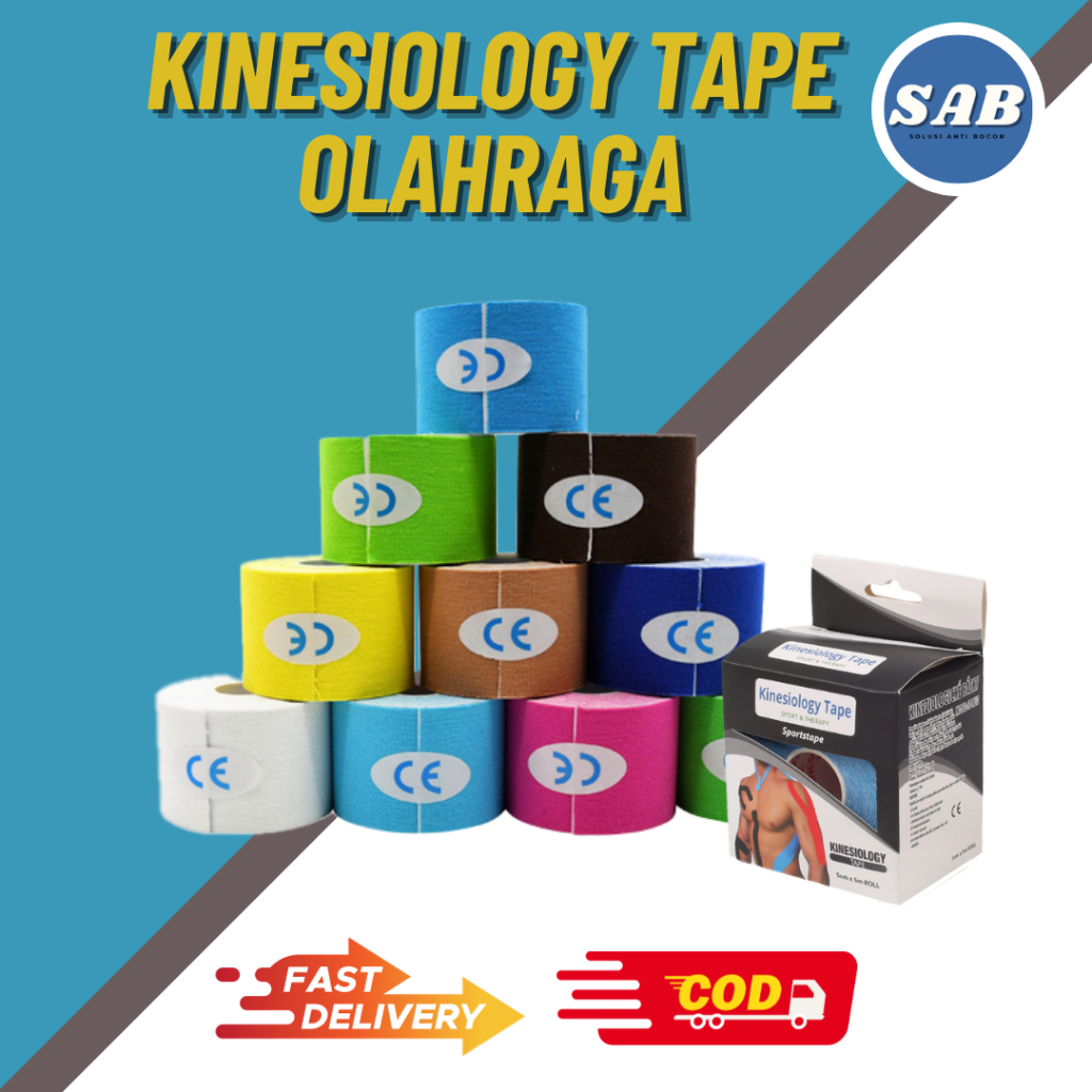 Jual Perban Olahraga Kinesiology Cidera Otot Tapping Tape Cm X M