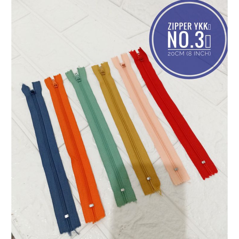 Jual Resleting ykk no 3. sleting celana rok 20cm zipper 8inch | Shopee ...