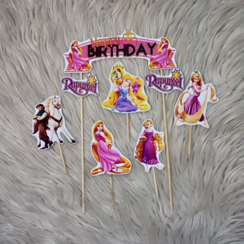 Jual Topper cake karakter Happy birthday Rapunzel | Shopee Indonesia