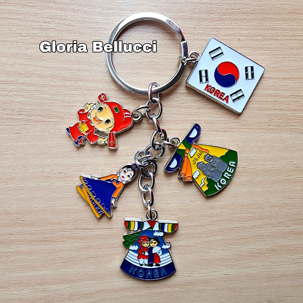 Jual gantungan kunci korea selatan souvenir oleh oleh keychain hanbok ...