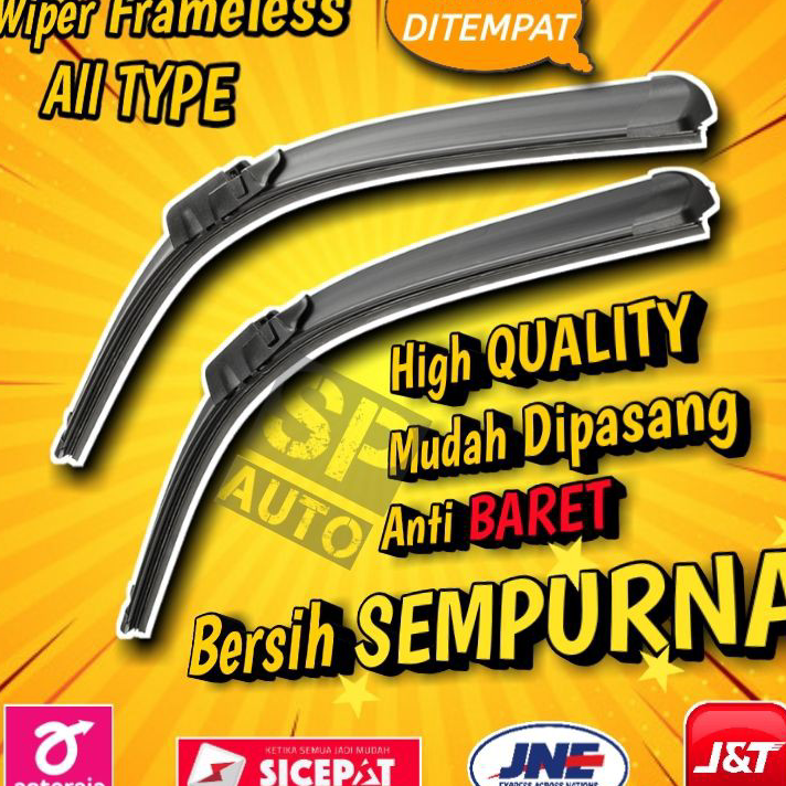 Jual Terkini Wiper Kaca Mobil Frameless Universal Pcs Semua Jenis Kendaran Ukuran Wifer