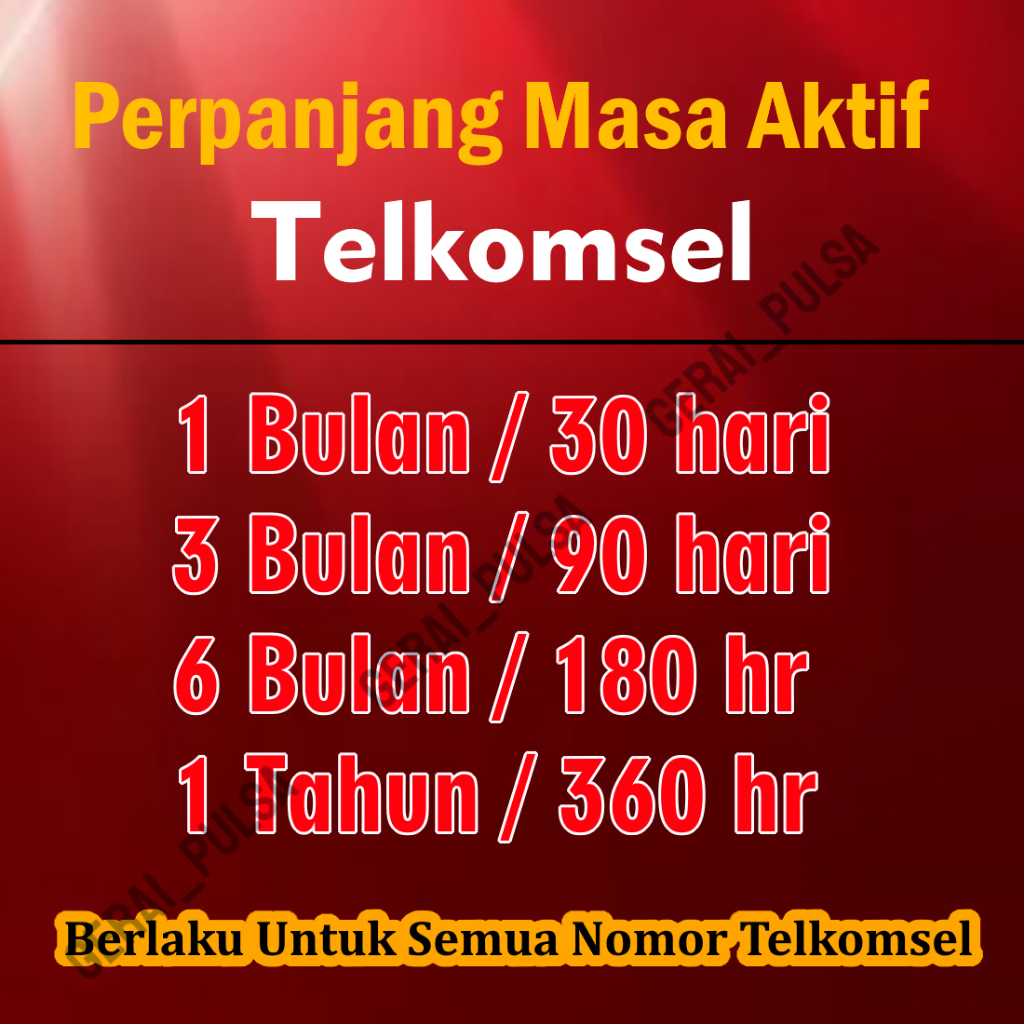 Jual Perpanjang Masa Aktif Telkomsel 1 3 6 Bulan 1 Tahun | Shopee Indonesia