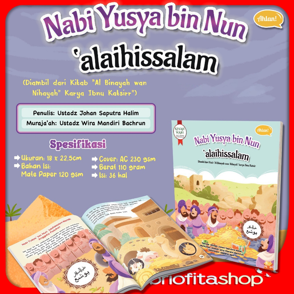 Jual Buku Cerita Anak Nabi Yusya bin Nun Alaihissalam Penerbit Ahlan ...