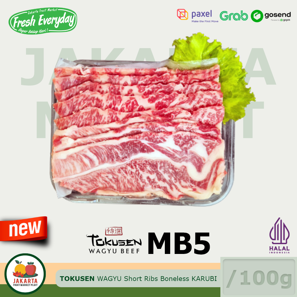 Jual TOKUSEN WAGYU SHORT RIBS MB5 ALL CUT Whole Karubi Yakiniku Slice ...