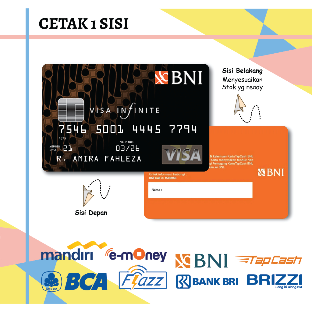 Jual KARTU EMONEY DEBIT CARD BNI VISA INFINITE MANDIRI FLAZZ BCA GEN 2 ...